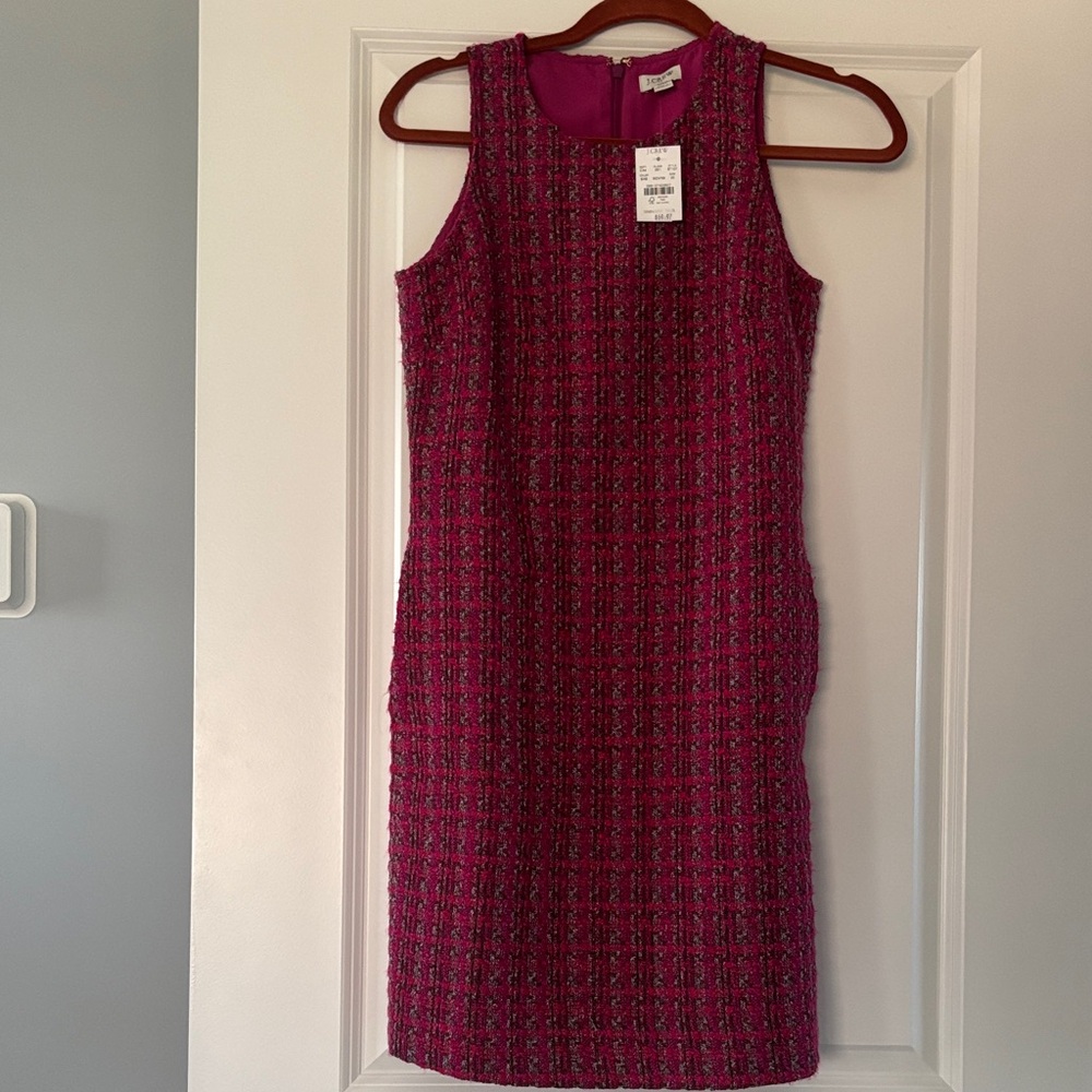Jcrew factory Elegant Pink Tweed Dress sz 00